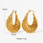 1-Pair-Modern-Style-Artistic-Geometric-Solid-Color-Plating-304-Stainless-Steel-16K-Gold-Plated-White-Gold-Plated-Gold-Plated-Earrings-display-picture-6