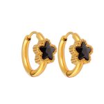 1-Pair-Simple-Style-Commute-Pentagram-304-Stainless-Steel-316-Stainless-Steel-Rhinestones-18K-Gold-Plated-Earrings