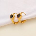 1-Pair-Simple-Style-Commute-Pentagram-304-Stainless-Steel-316-Stainless-Steel-Rhinestones-18K-Gold-Plated-Earrings-display-picture-9