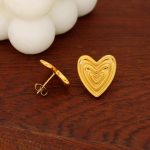 1-Pair-Simple-Style-Heart-Shape-304-Stainless-Steel-316-Stainless-Steel-18K-Gold-Plating-In-The-Furnace-Ear-Studs-display-picture-3