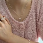1-Piece-Simple-Style-Bow-Knot-Sterling-Silver-Plating-18k-Gold-Plated-Pendant-Necklace