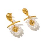 1-Piece-Vintage-Style-Simple-Style-Classic-Style-Heart-Shape-Pearl-304-Stainless-Steel-18K-Gold-Plated-Drop-Earrings_2