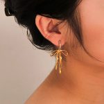 1-Piece-Vintage-Style-Simple-Style-Solid-Color-Plating-304-Stainless-Steel-18K-Gold-Plated-Drop-Earrings-display-picture-4