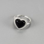 Classic-Style-Heart-Shape-Sterling-Silver-Agate-Rings-In-Bulk