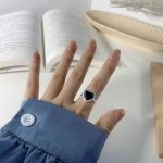 Classic-Style-Heart-Shape-Sterling-Silver-Agate-Rings-In-Bulk-display-picture-4