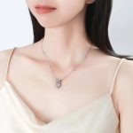 Princess-Heart-Shape-Bow-Knot-Sterling-Silver-Plating-Inlay-Zircon-White-Gold-Plated-Pendant-Necklace_1