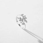 Simple-Style-Commute-Leaf-Sterling-Silver-Plating-Inlay-Zircon-Silver-Plated-Open-Rings_1