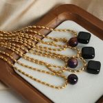 Wholesale-Jewelry-Elegant-Simple-Style-Round-Agate-Titanium-Steel-18K-Gold-Plated-Plating-Pendant-Necklace_4