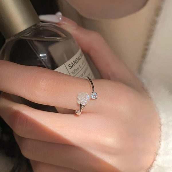 Wholesale-Simple-Style-Flower-Sterling-Silver-Rhinestones-Open-Ring_2